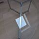 2 oval glass and chrome coffee tables, nesting, stackable, "gal" shape.