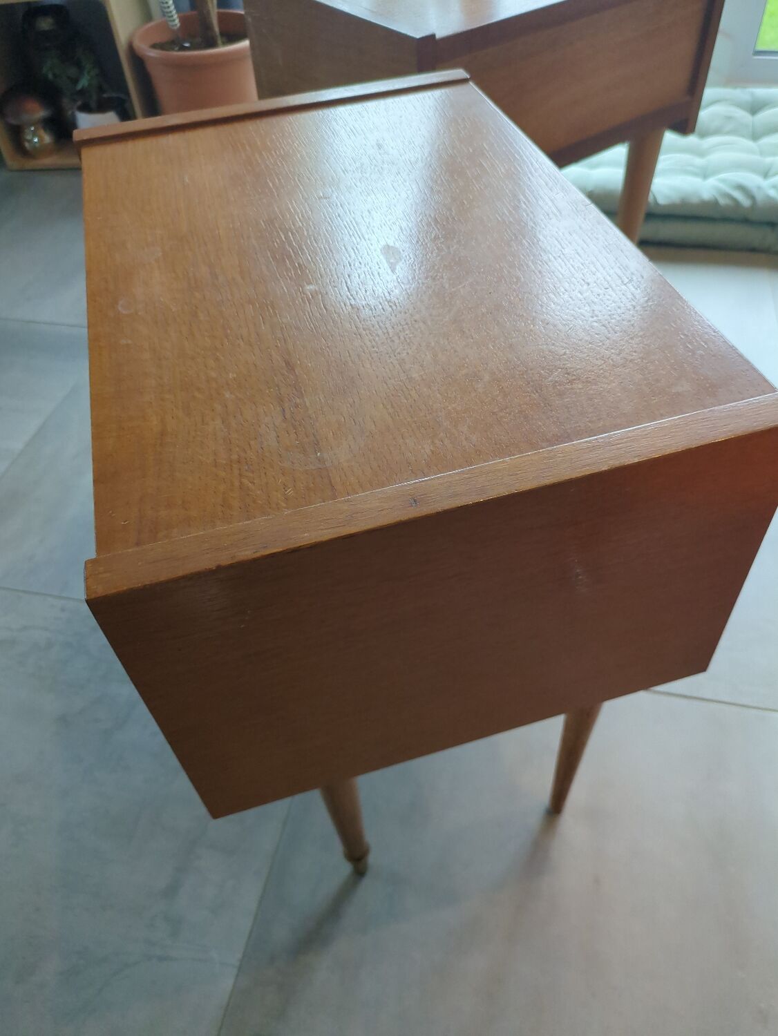 Vintage wooden bedside tables