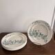 Lot 6 Plate Plates Faience Longwy Model Mignon