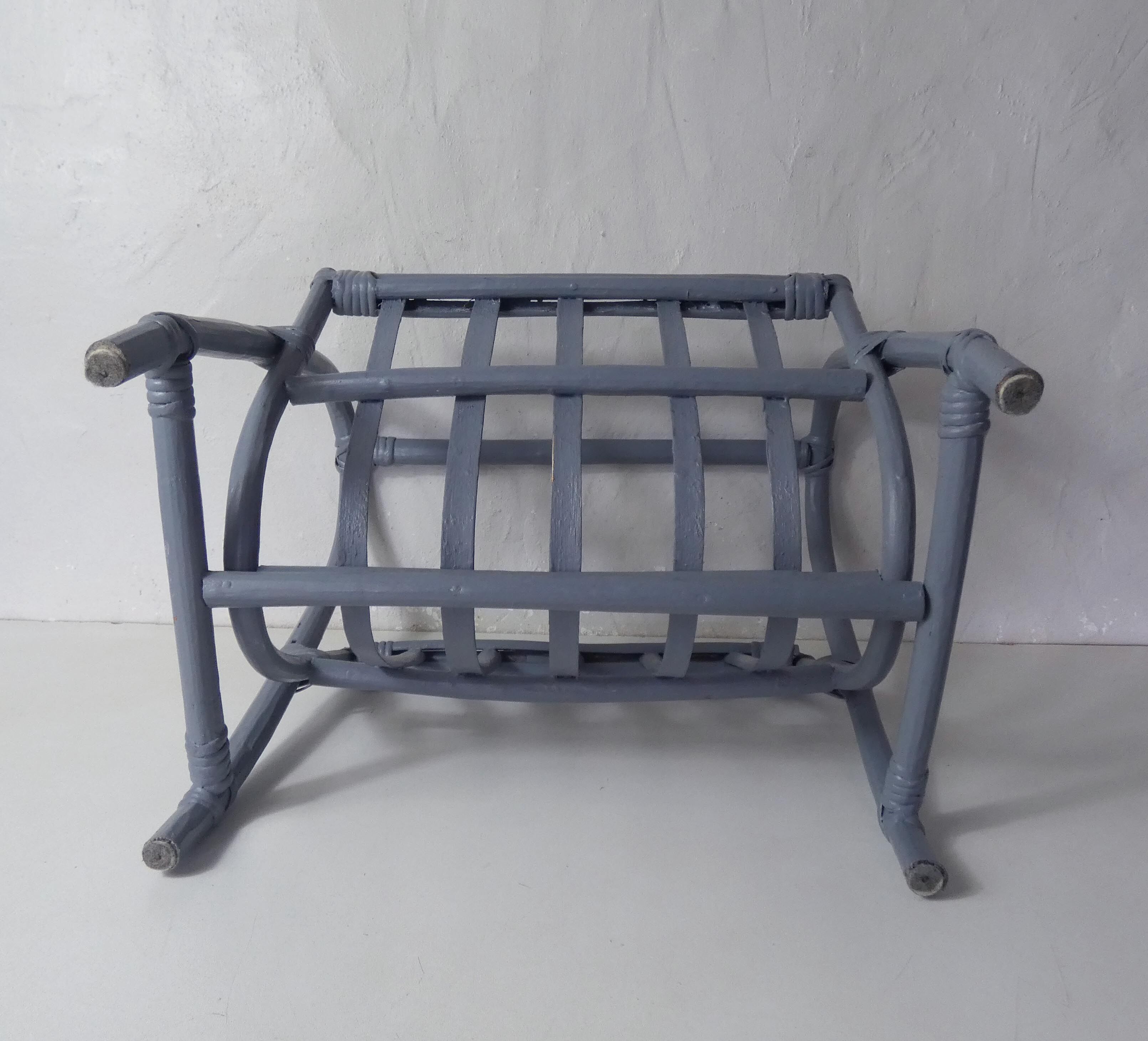 Rattan magazine holder