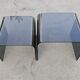 Pair of Waterfall nesting tables in tinted glass attributed to FIAM 1980s.