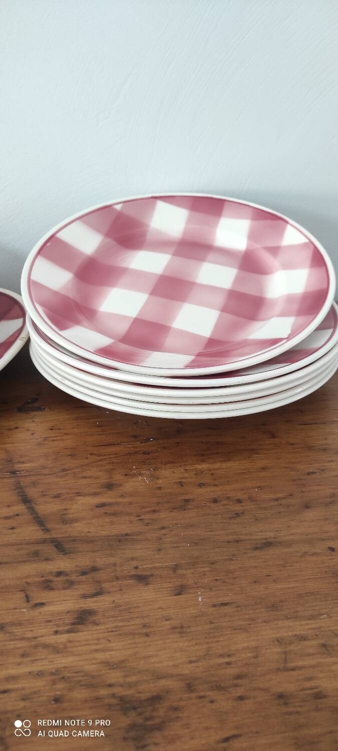 Ensemble Assiettes Plates,plat et saucière Vintage