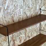 60s 70s teak string shelf wall shelf String
