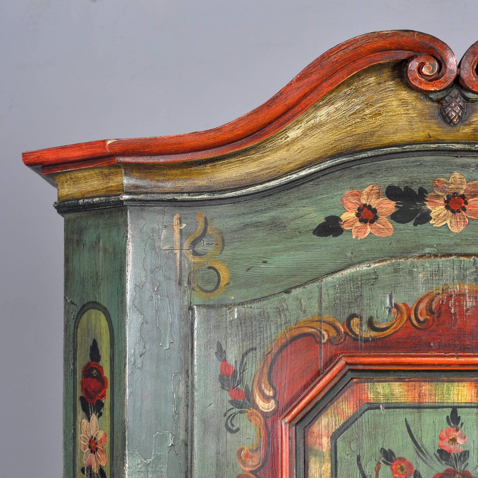 German wedding cabinet, dated 1824