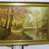 painting on canvas reproduction on canvas workshop MTC large model vintage gilded frame