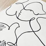 Lot of two poetic works, in 30 x 40 cm format, ink and paint on paper