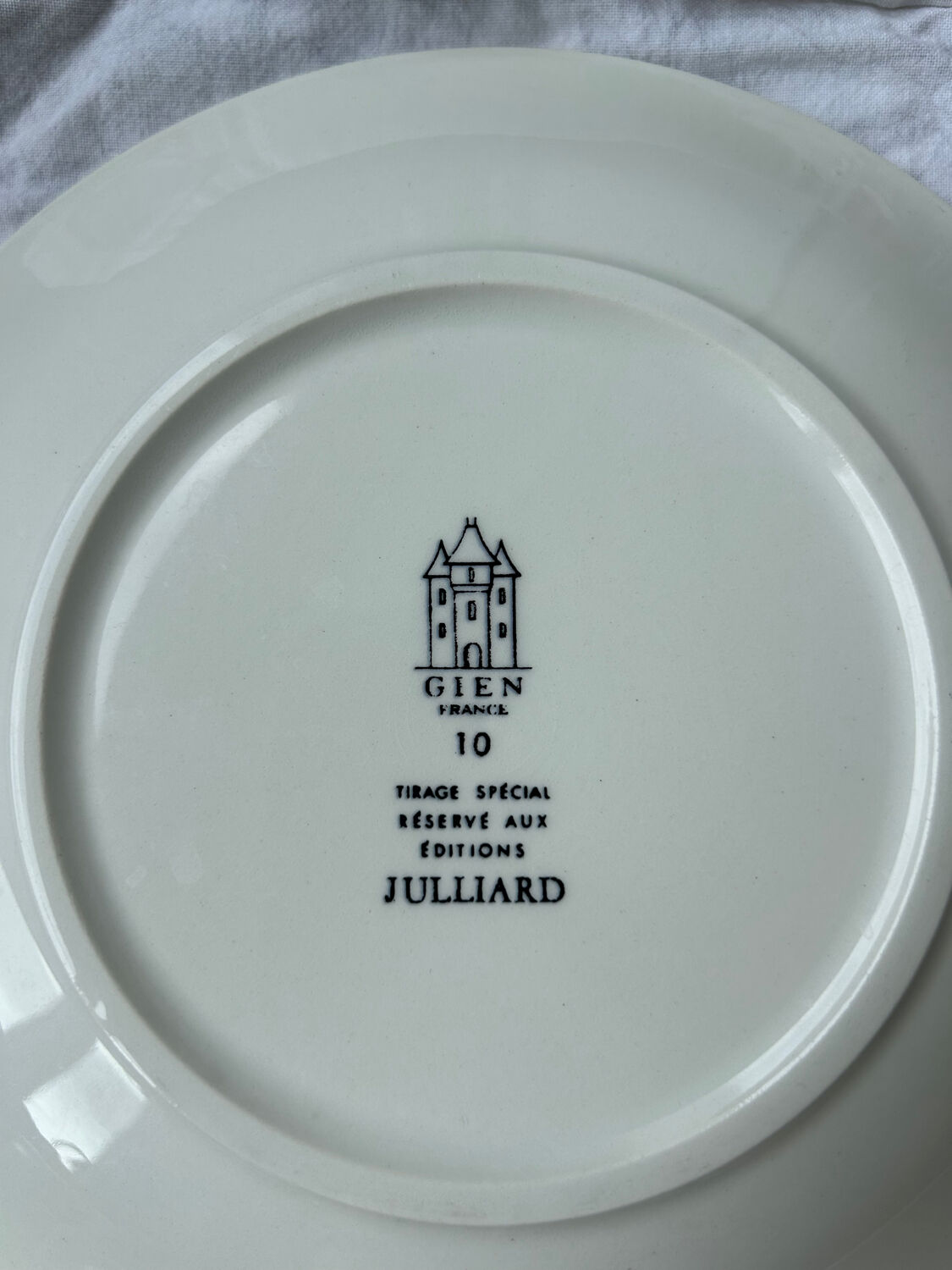 Set of 6 dessert plates Gien - Special edition Julliard