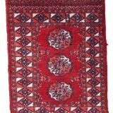 Tapis vintage fait main Afghan Ersari 62cm x 88cm (1970s) en laine
