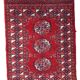 Tapis vintage fait main Afghan Ersari 62cm x 88cm (années 1970) en laine
