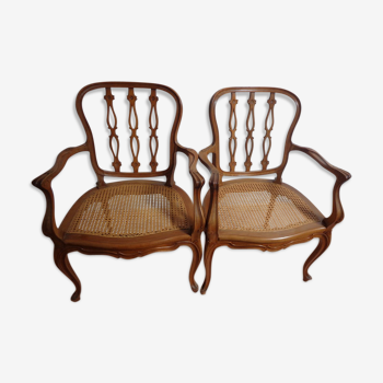 Pair of English Chippendale armchairs