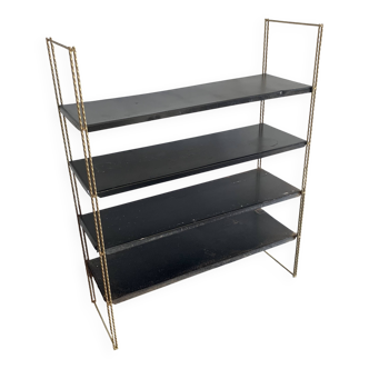 Etagère vintage 1960 String murale noir doré - 60 x 48 cm