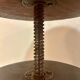 Antique adjustable piano stool in turned wood
