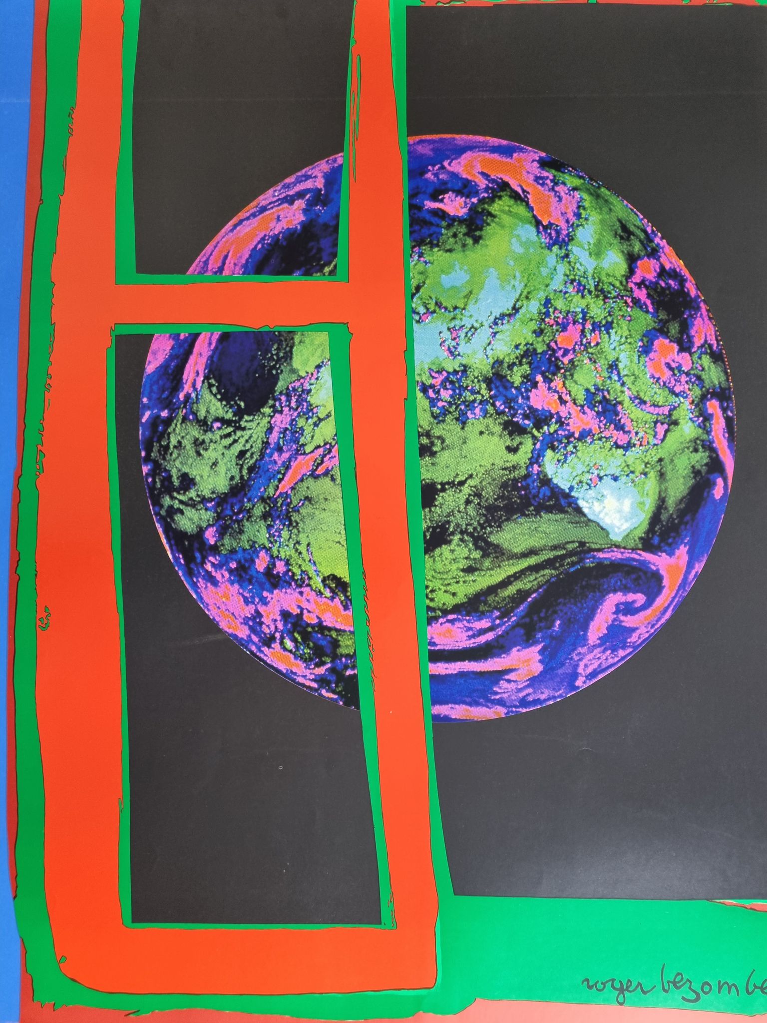 Air France poster, "Merveilles de la Terre", by Roger Bezombes, 1980