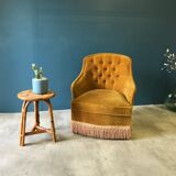 Old gold toad chair