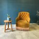 Old gold toad chair