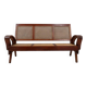 Mid century 3 seater sofa / bench teak wood and Vienna 1950s