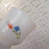 3 coquetiers Arcopal France fleurs coquelicot