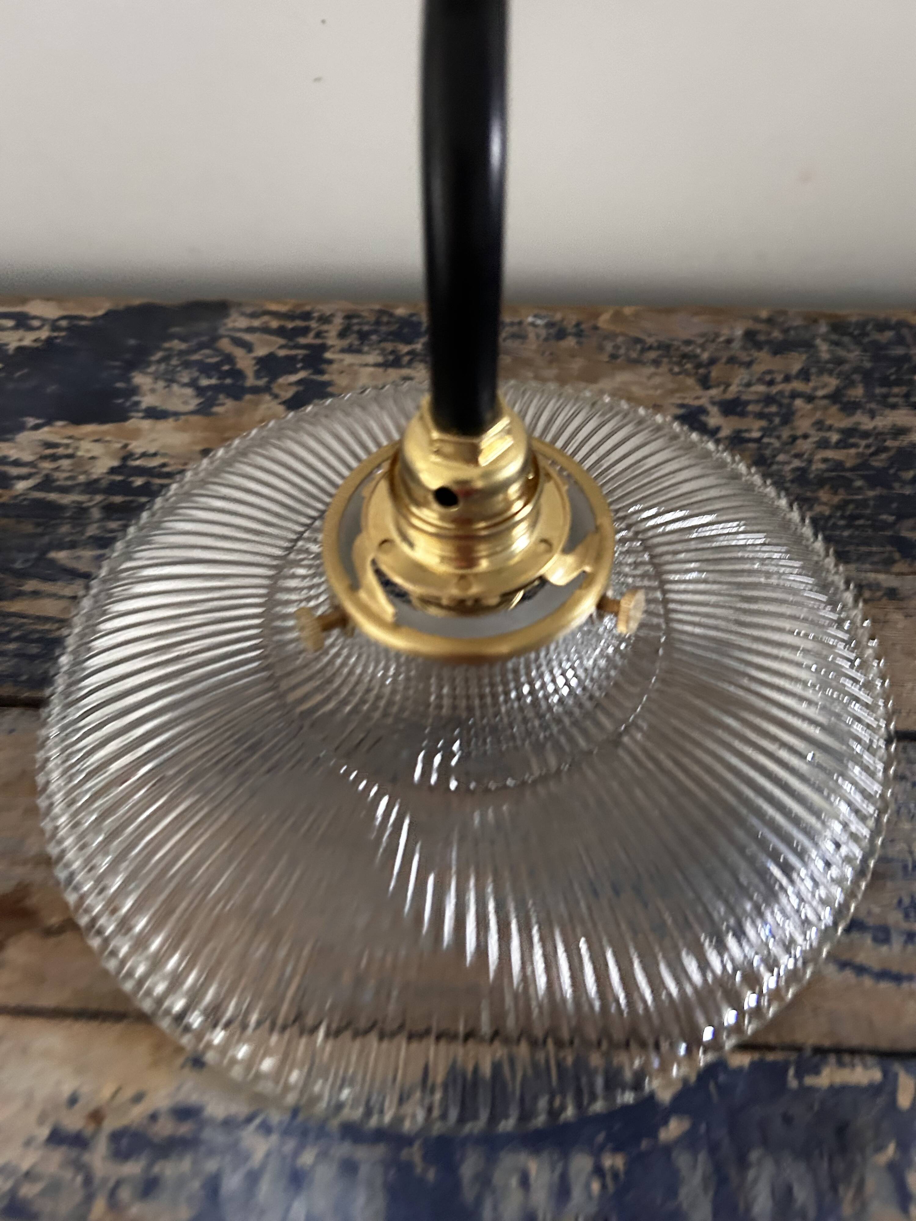 Holophane glass wall light