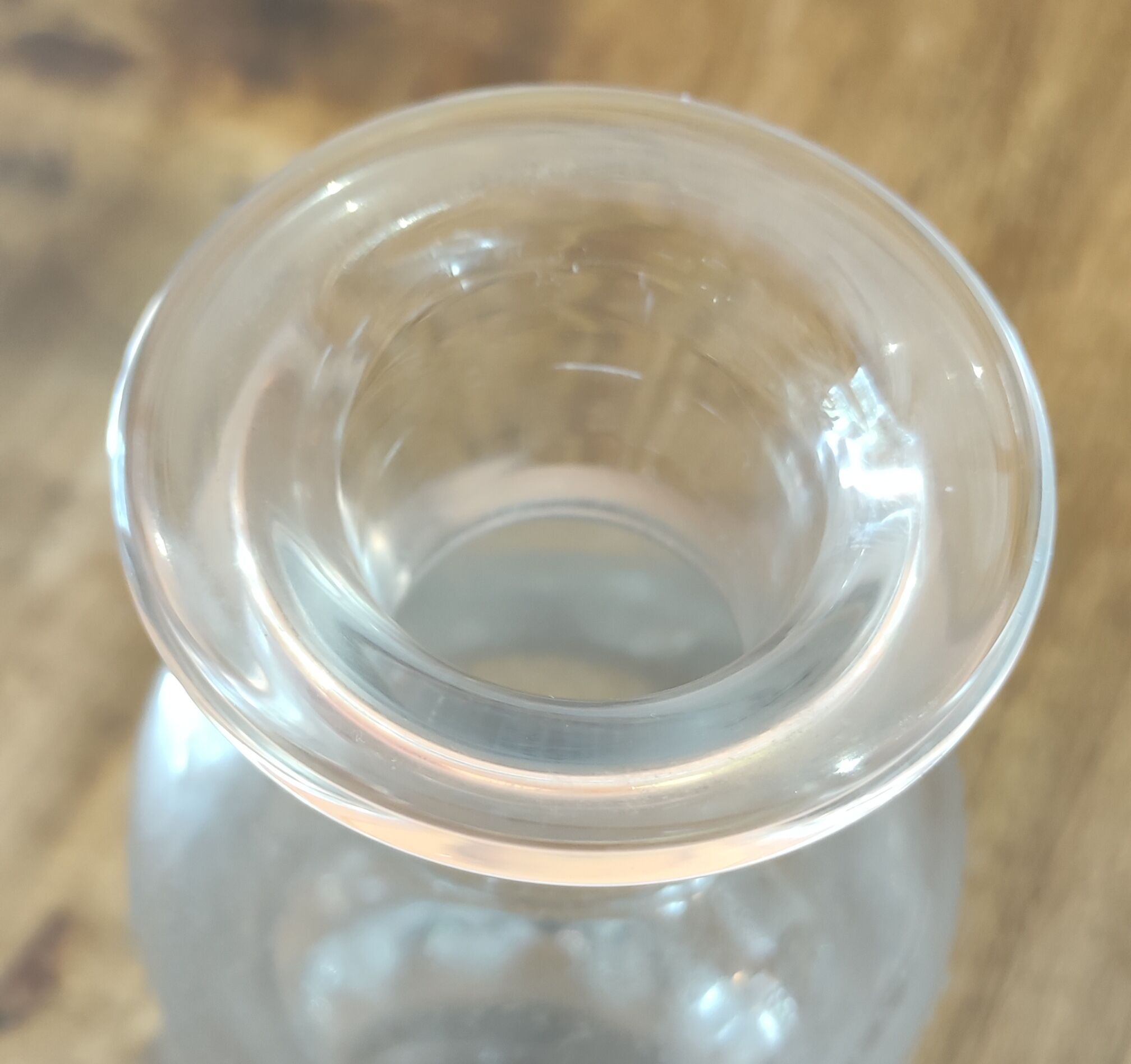 Large antique crystal decanter