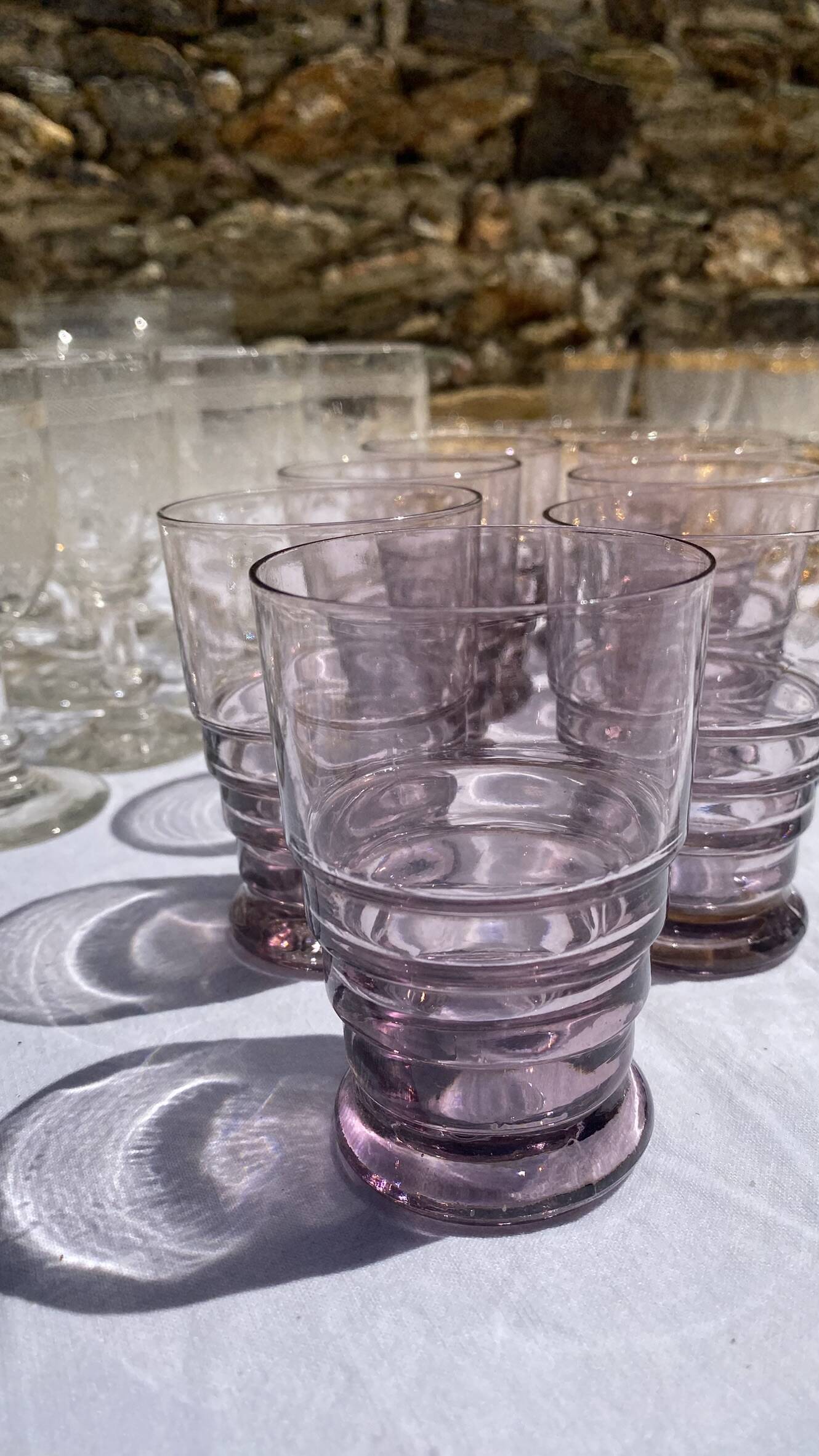 Art Deco water glasses
