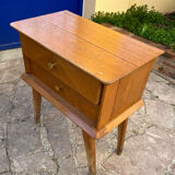 Wooden bedside table