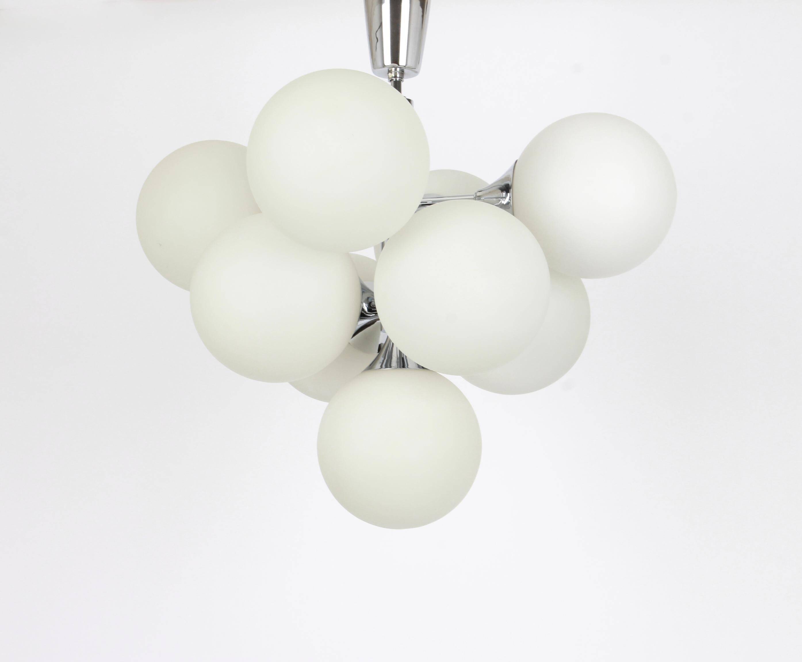 Atomic chrome lustre by Kaiser, Germany, 1960s