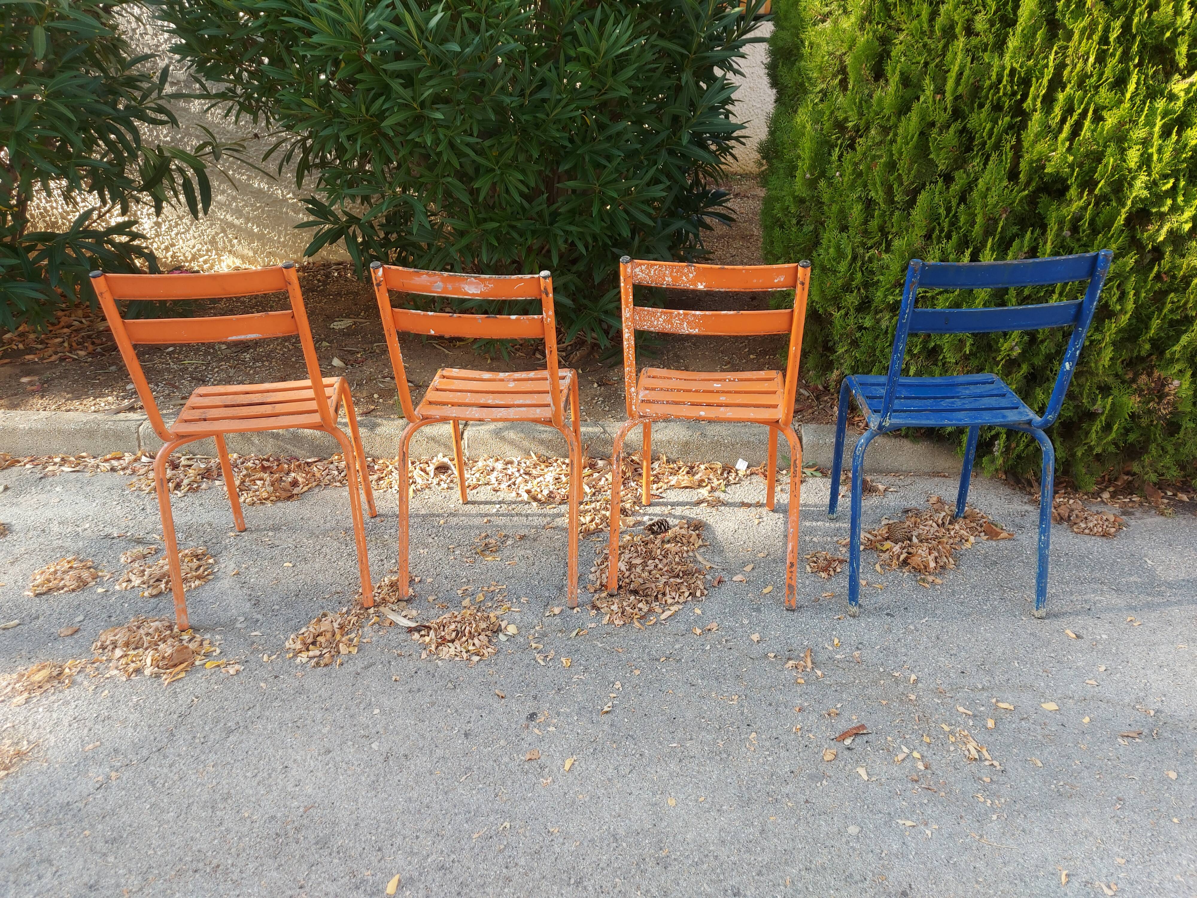 Set of 4 chairs tivoli chairs by Francisco Segarra in metal