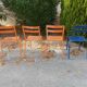 Set of 4 chairs tivoli chairs by Francisco Segarra in metal