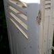 Curved shutters oak and fir H156xL245