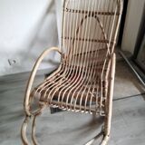 Rattan rocking chair from the 60s by Rohe Noordwolde