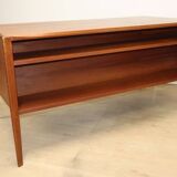 Vintage desk by Wilhelm Renz in double-sided teak, 1960s