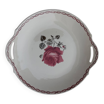 Plat à tarte ou gateaux en semi porcelaine marque badonviller modèle Germai