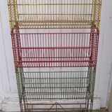 Metal display on wheels with 4 removable baskets 1960/70