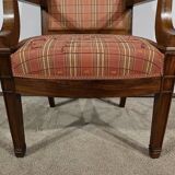 Solid Mahogany Armchair, Directoire Period – Early 19th Century