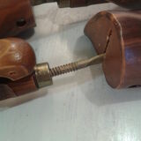 Pair wood and brass shoe