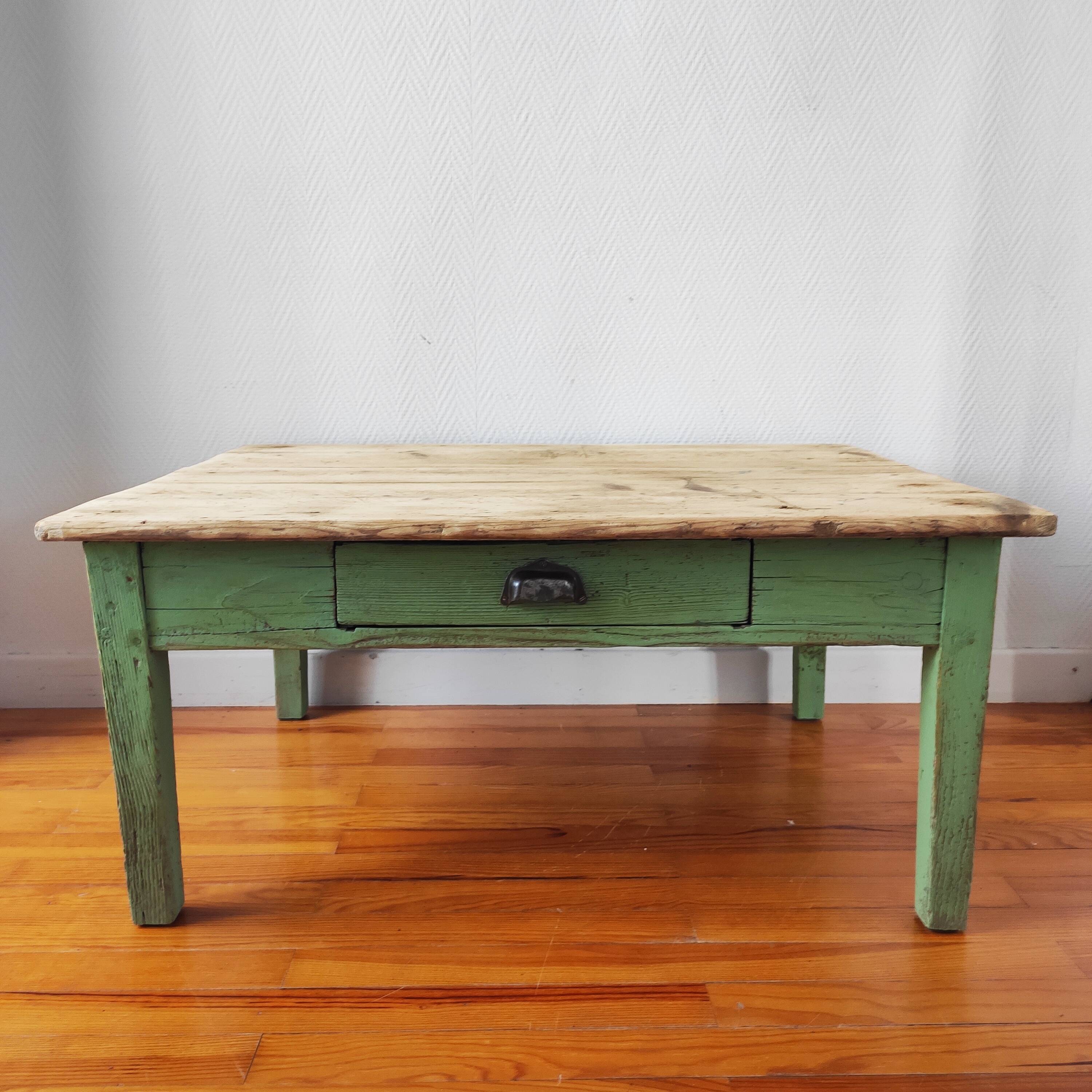 Weathered farmhouse coffee table