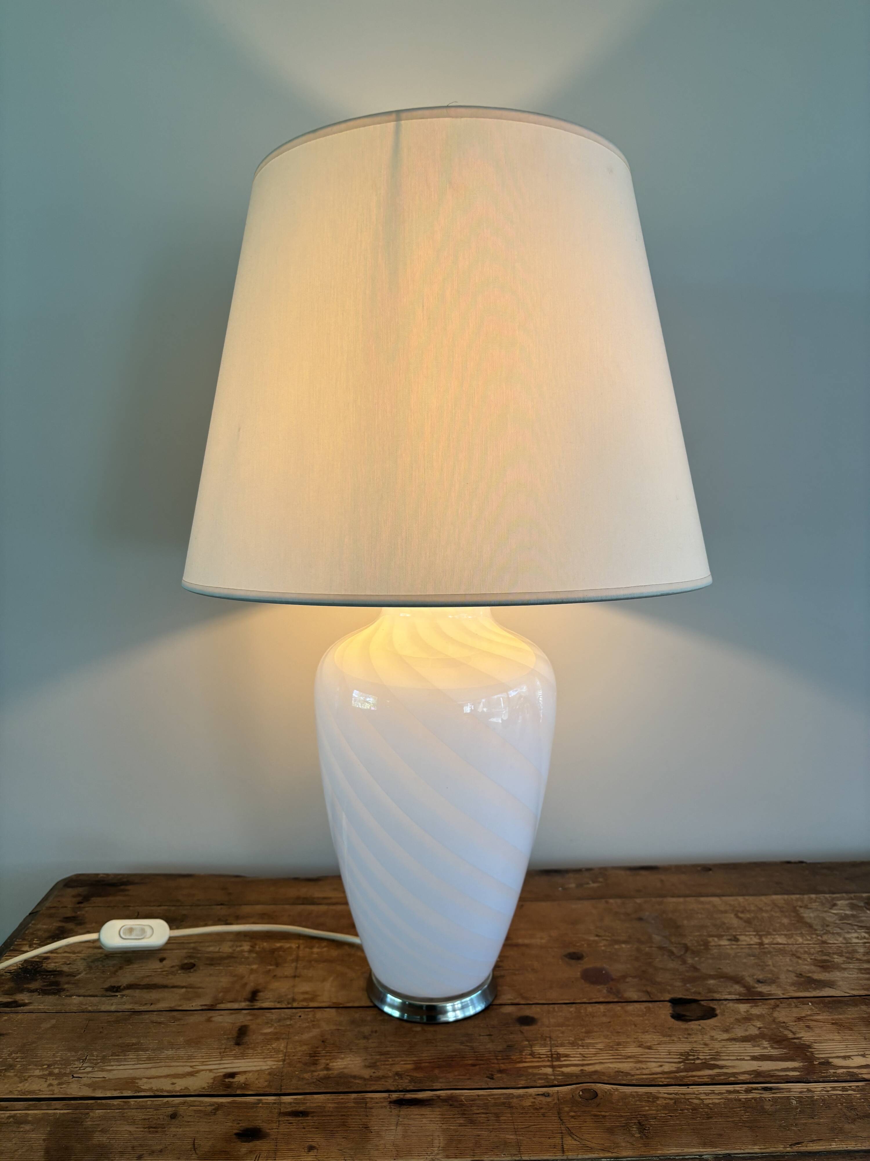 Vintage table lamp Murano glass design