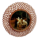 Grand miroir rotin