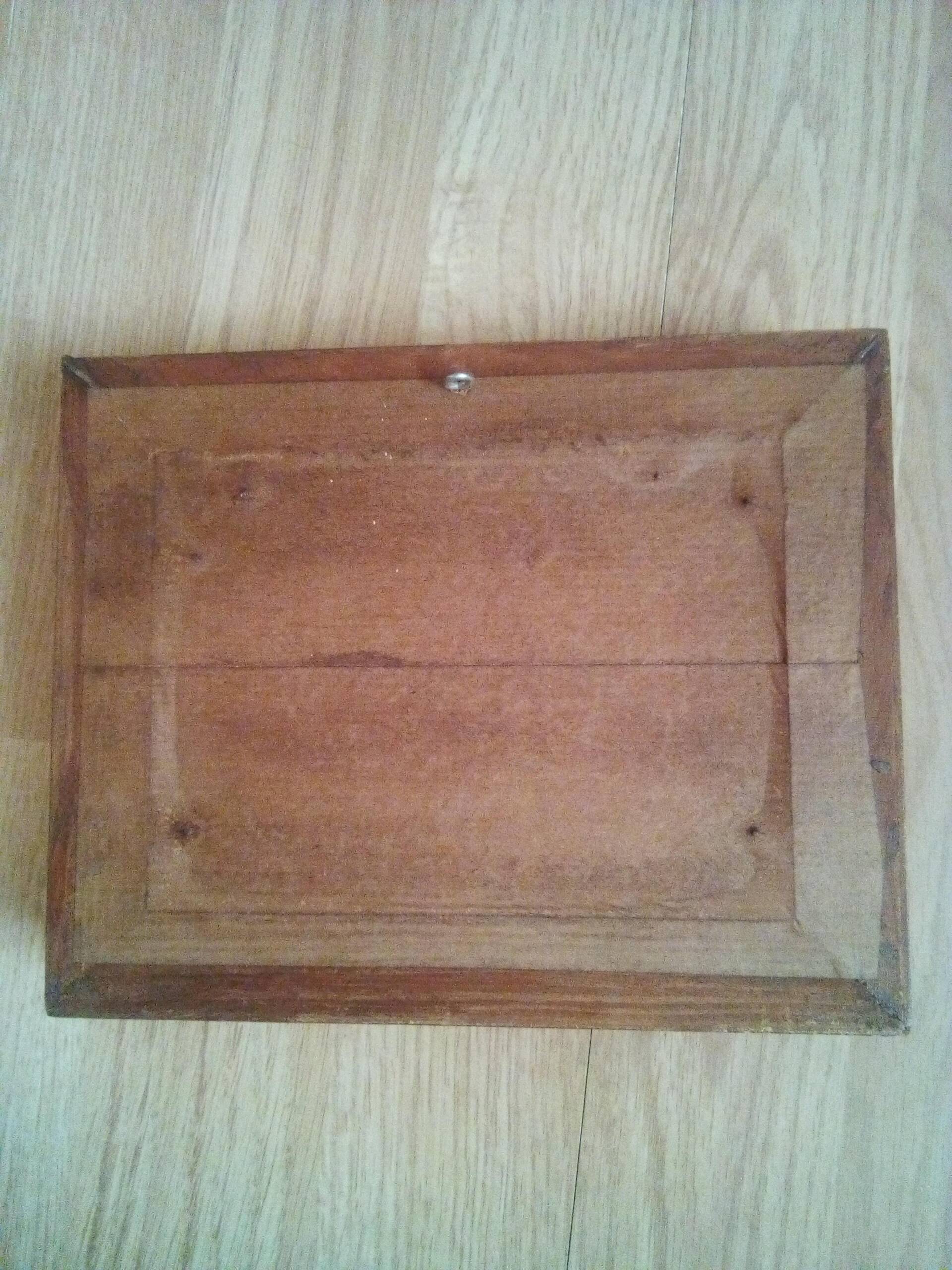 Vintage painting depicting a landscape with a lighthouse