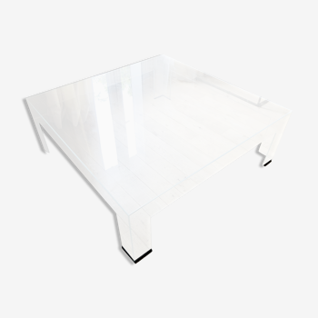 Transparent square coffee table 110 cm Atlantis