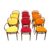 Set of 9 model 215 dining chair  for Thonet, Austria 1980s