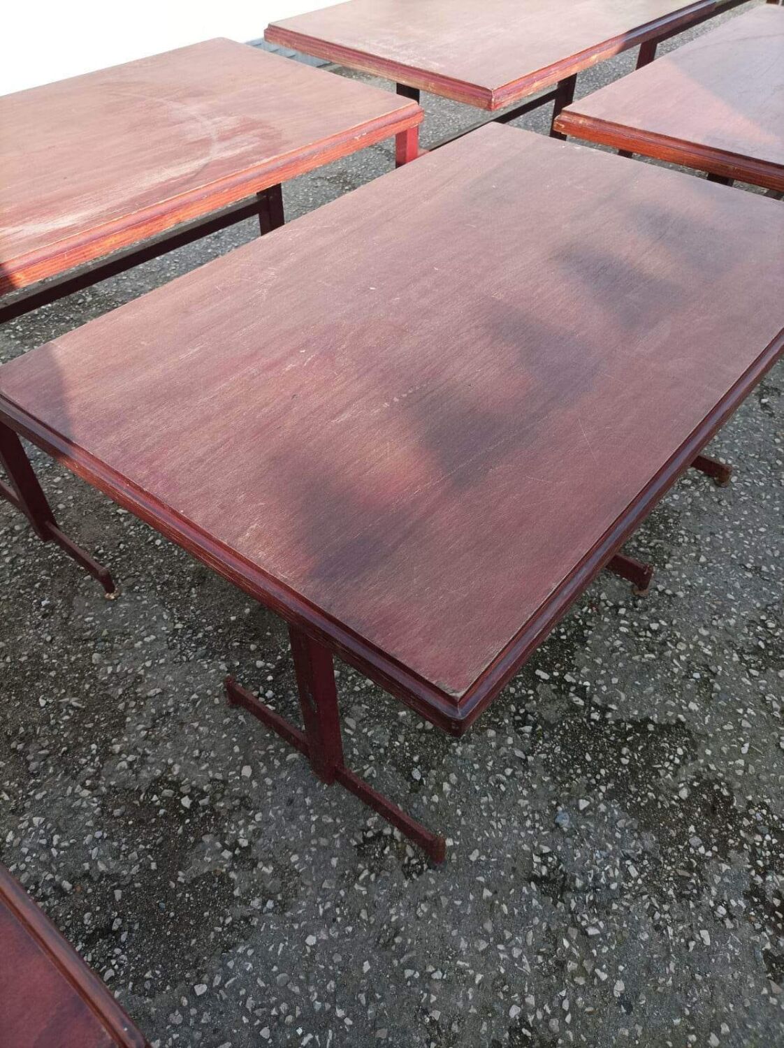 Bistro lot 9 tables and 16 chairs mahieu Jule bry