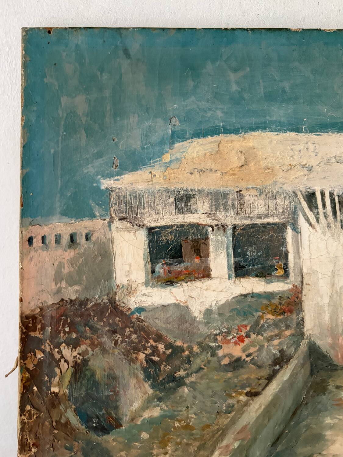 Bab-Azoun Gate, Algiers, oil on canvas signed