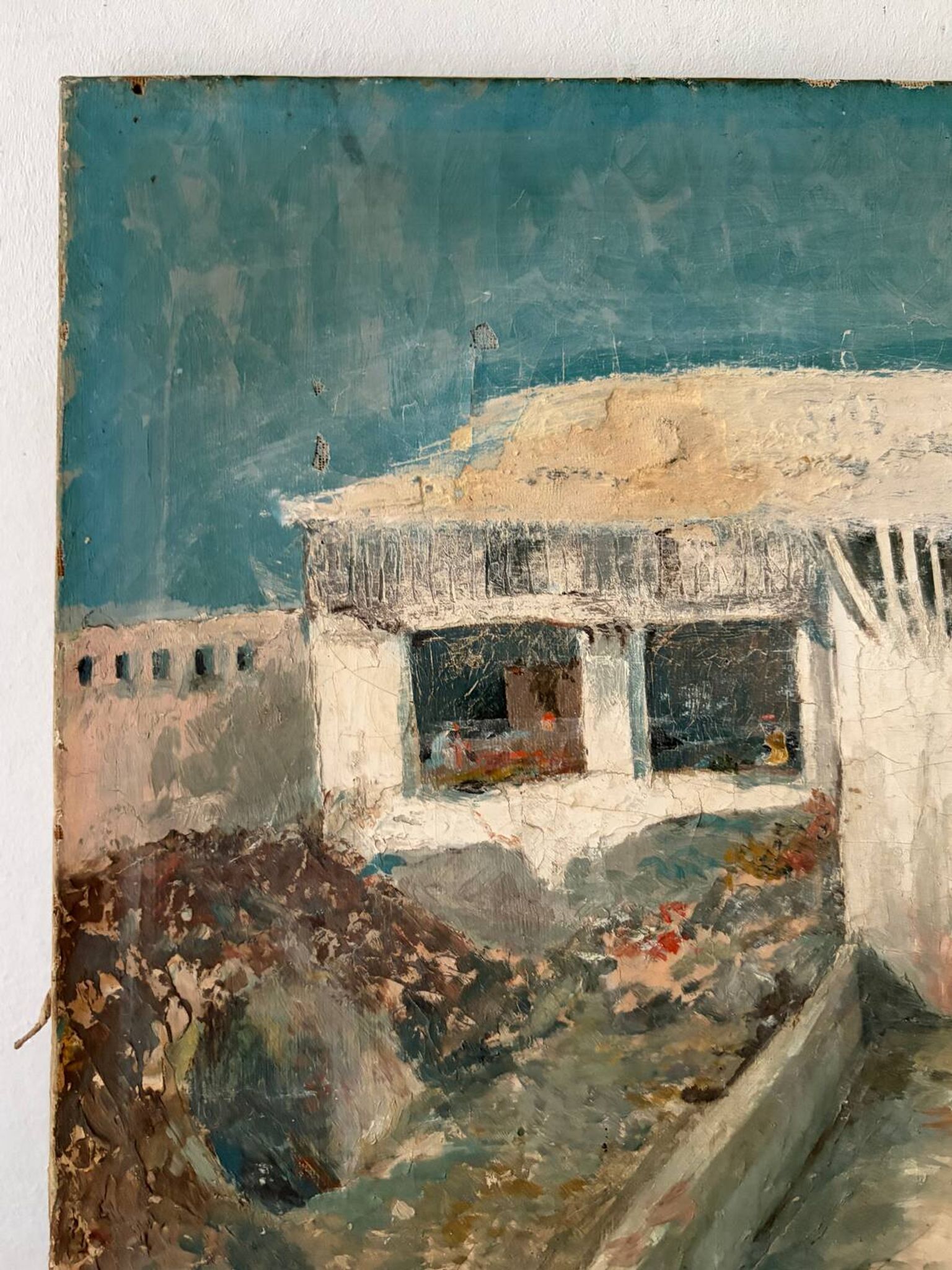 Porte Bab-Azoun, Alger, huile sur toile signé