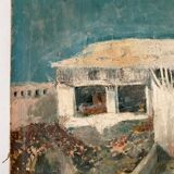 Bab-Azoun Gate, Algiers, oil on canvas signed