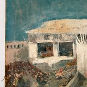 Porte Bab-Azoun, Alger, huile sur toile signé