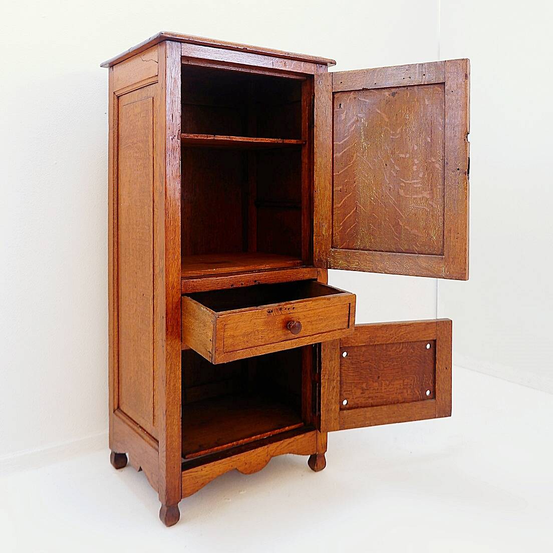 Vintage Wooden Side Cabinet - 1950s