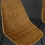 Mid-Century Wicker Chairs by Gian Franco Legler, 1950s. Set of 4