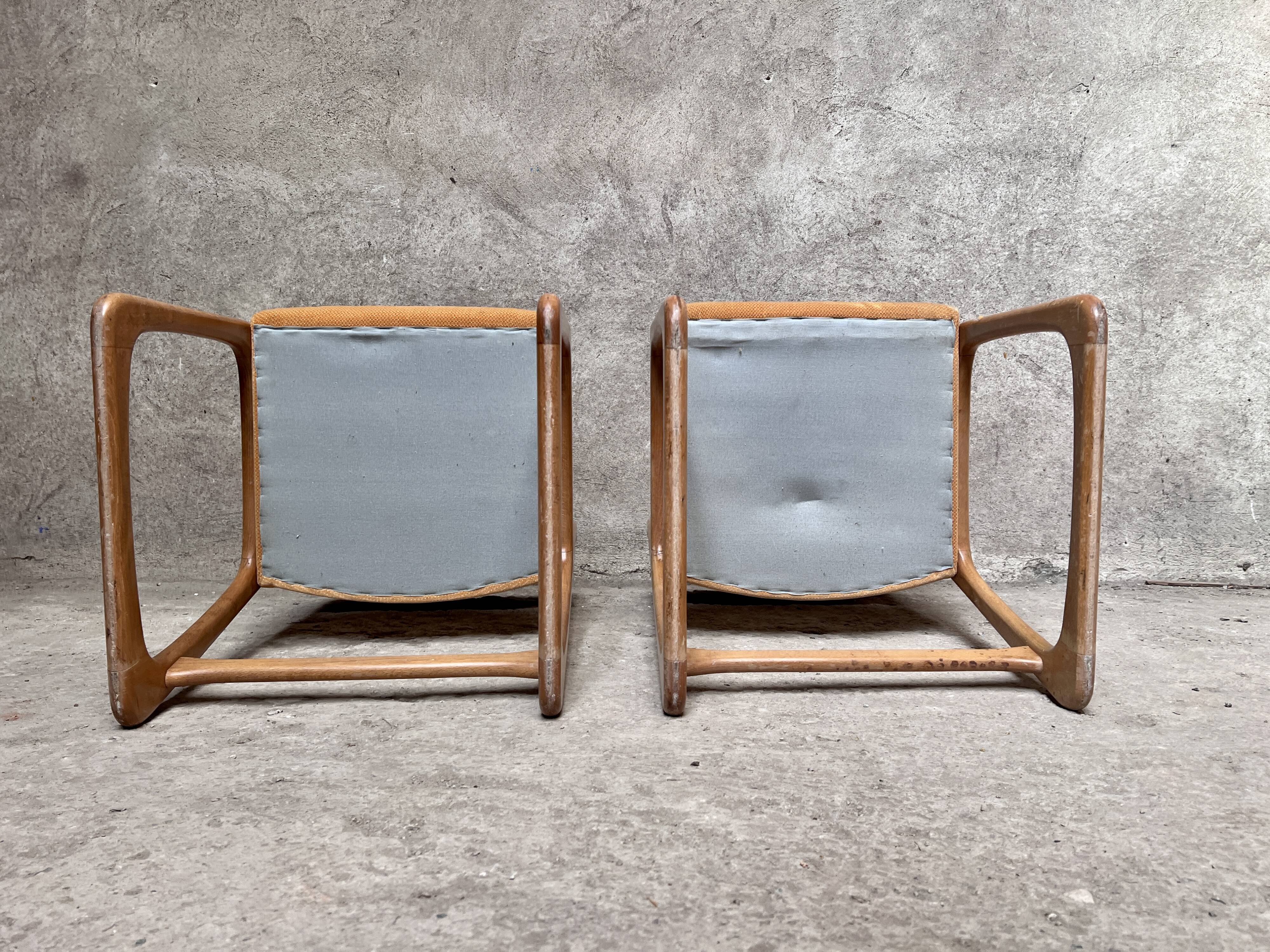 Pair of Baumann Traineau chairs