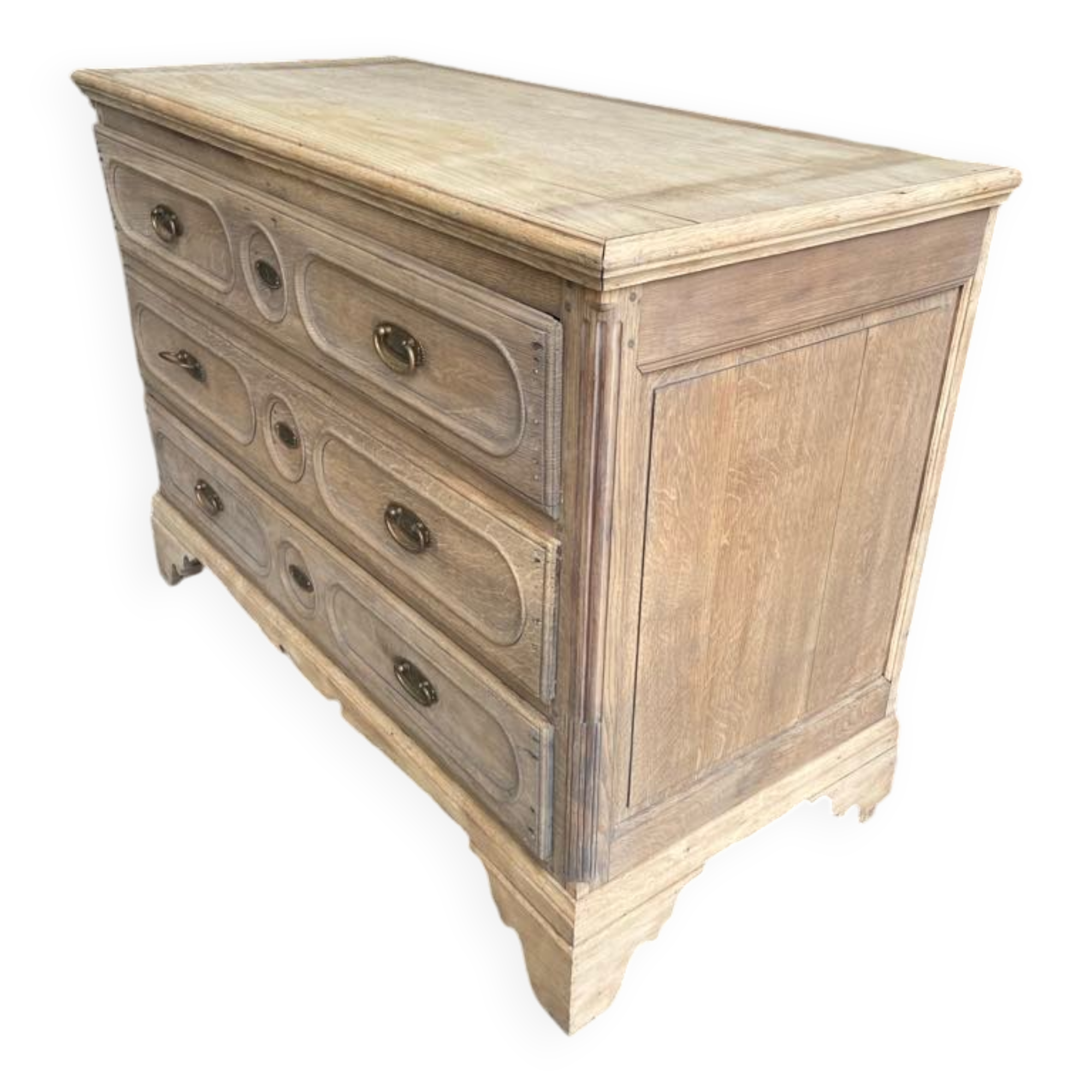 Raw wood chest of drawers